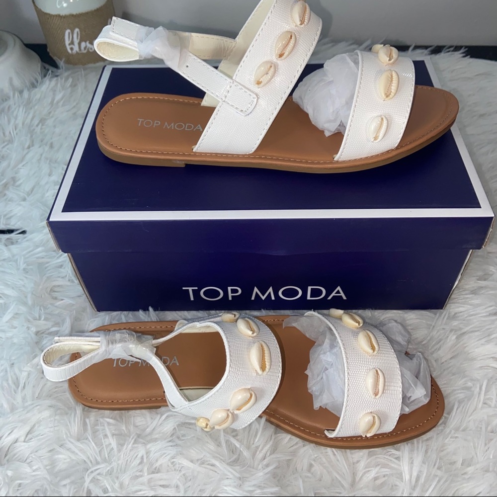 ✨🐚 Top Moda White Shell Sandals 🐚✨ - Picture 7 of 7